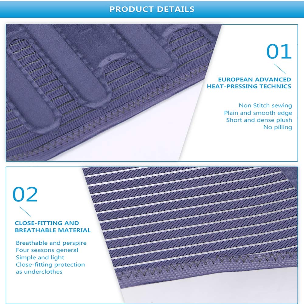 Faja Lumbar Fitness - Soporte de Refuerzo de Espalda Baja - para Hernia de Disco, ciática, escoliosis, estenosis espinal - con Correas de compresión Doble Ajustables,L