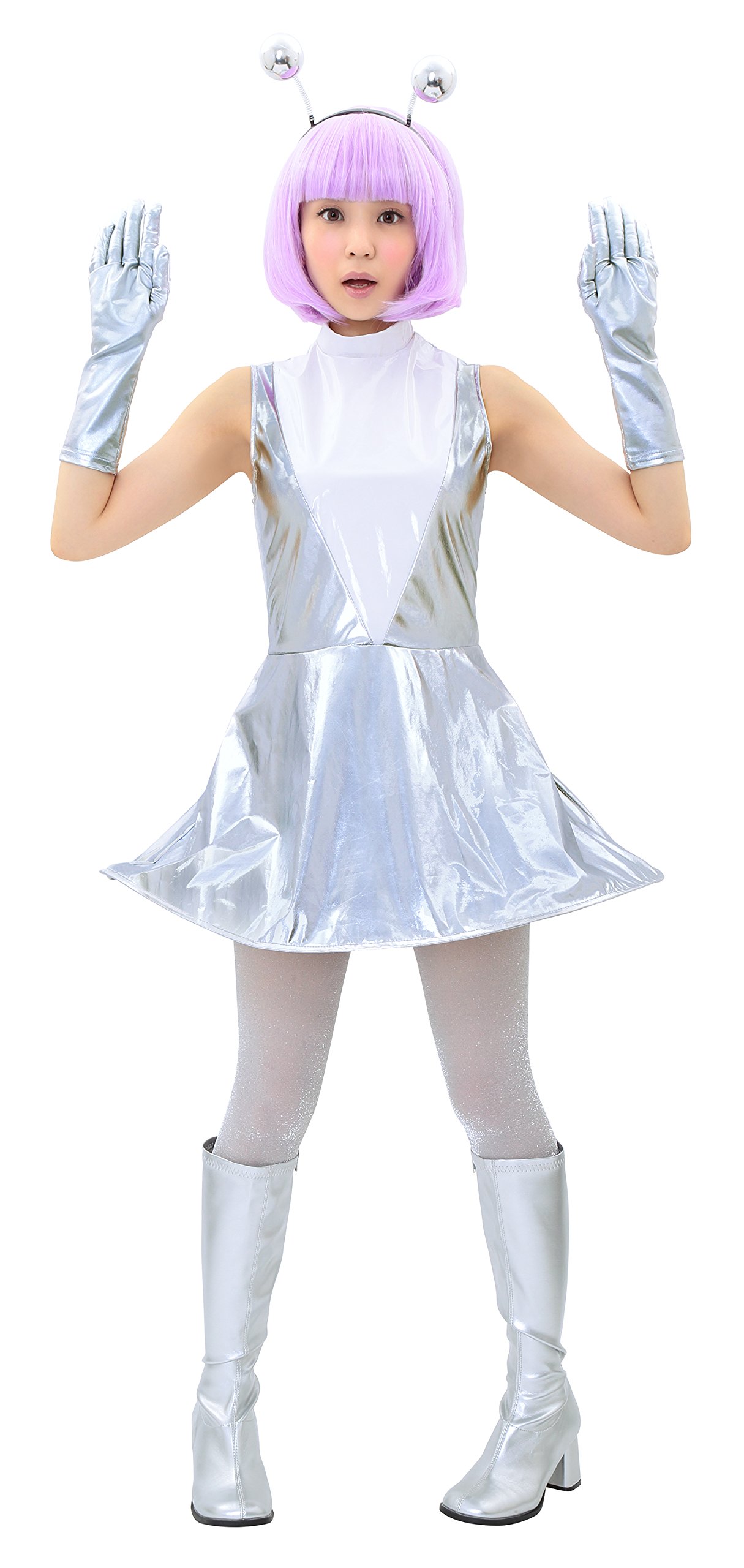 Amazon.co.jp: Party City コスプレ キュートエイリアン レディース 銀
