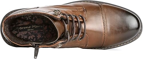 Vista 6 de Bruno Marc Botas de motocicleta para hombre, botas de vestir Oxford