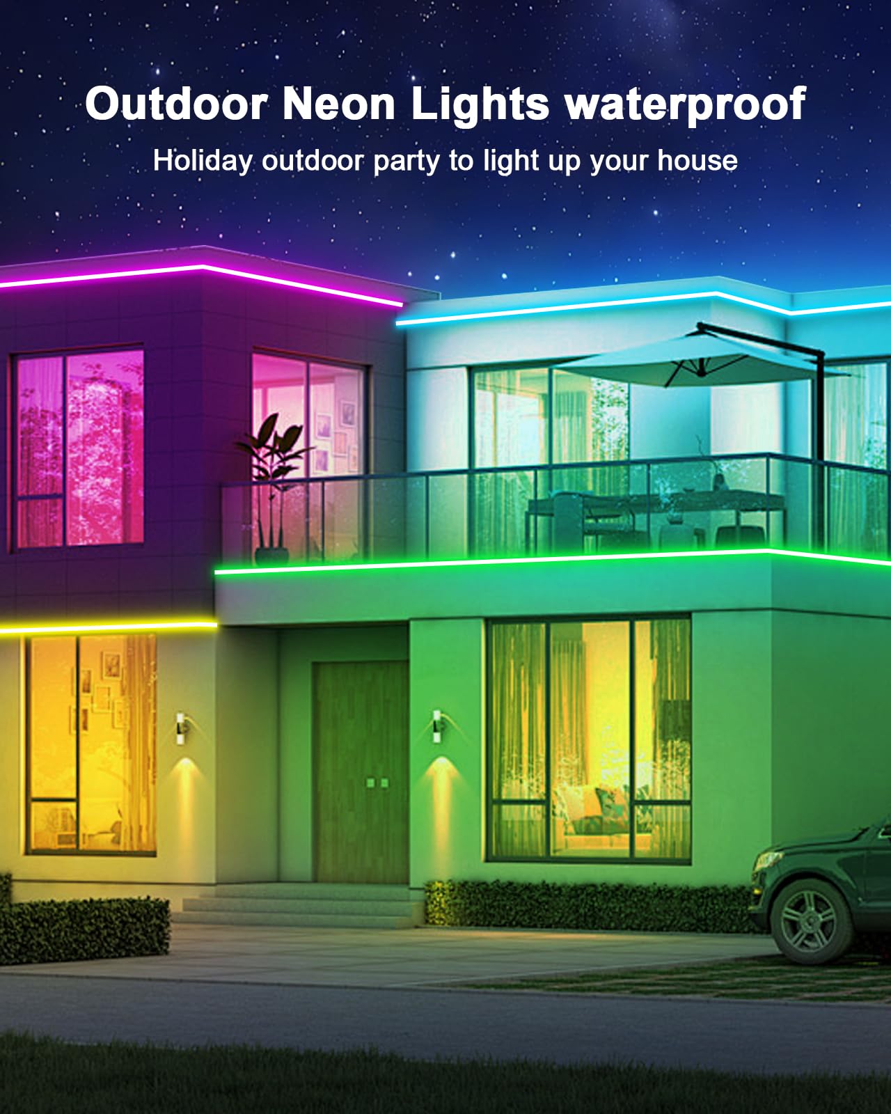 40Ft LED Neon Rope Lights,Control with App/Remote,Flexible Led Rope Lights,Multiple Modes,IP65 Outdoor RGB Neon Lights Waterproof,Music Sync Gaming Led Light Strip for Bedroom Room Outdoors Décor