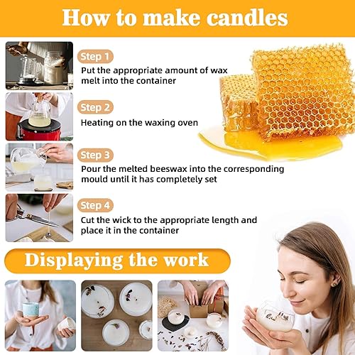 Miniatura 6 de CARGEN Gránulos de cera de abejas amarillas de 10 libras  Pastillas de cera de abejas pura a granel para velas de bricolaje, cuentas de cera de