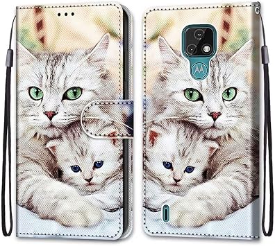 PU Leather Flip Folio Case for Moto E7,   for Motorola Moto E7 Cat