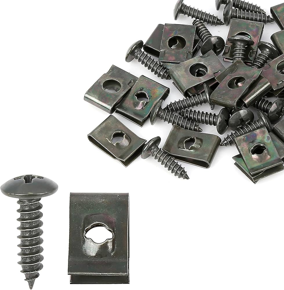 SCREW フォトカード Amazon.com: X AUTOHAUX 20 Sets 4.2x16mm U Clip Screw Assortment