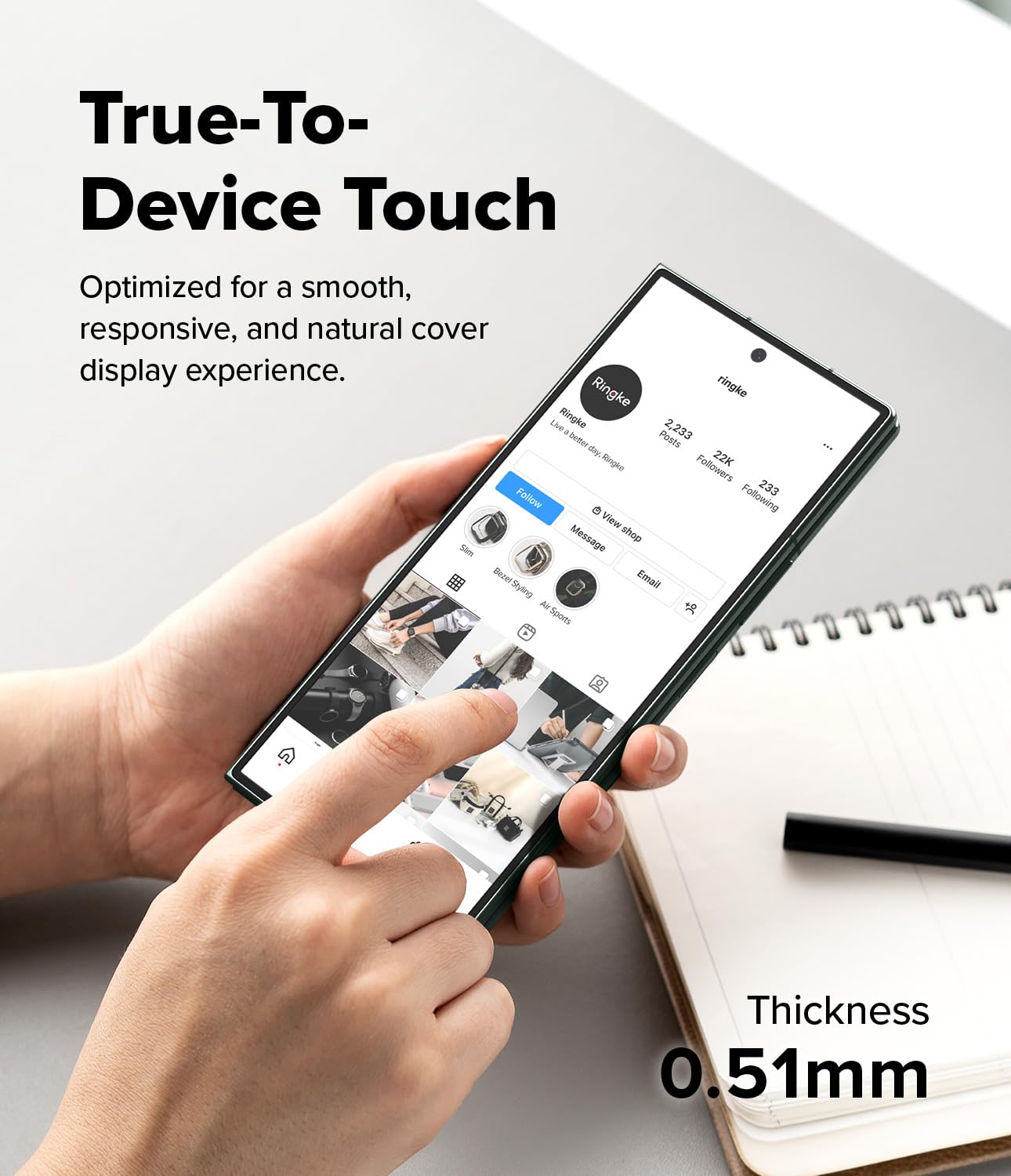 Ringke Funda y Protector Pantalla para Galaxy Z Fold 8 Ultra