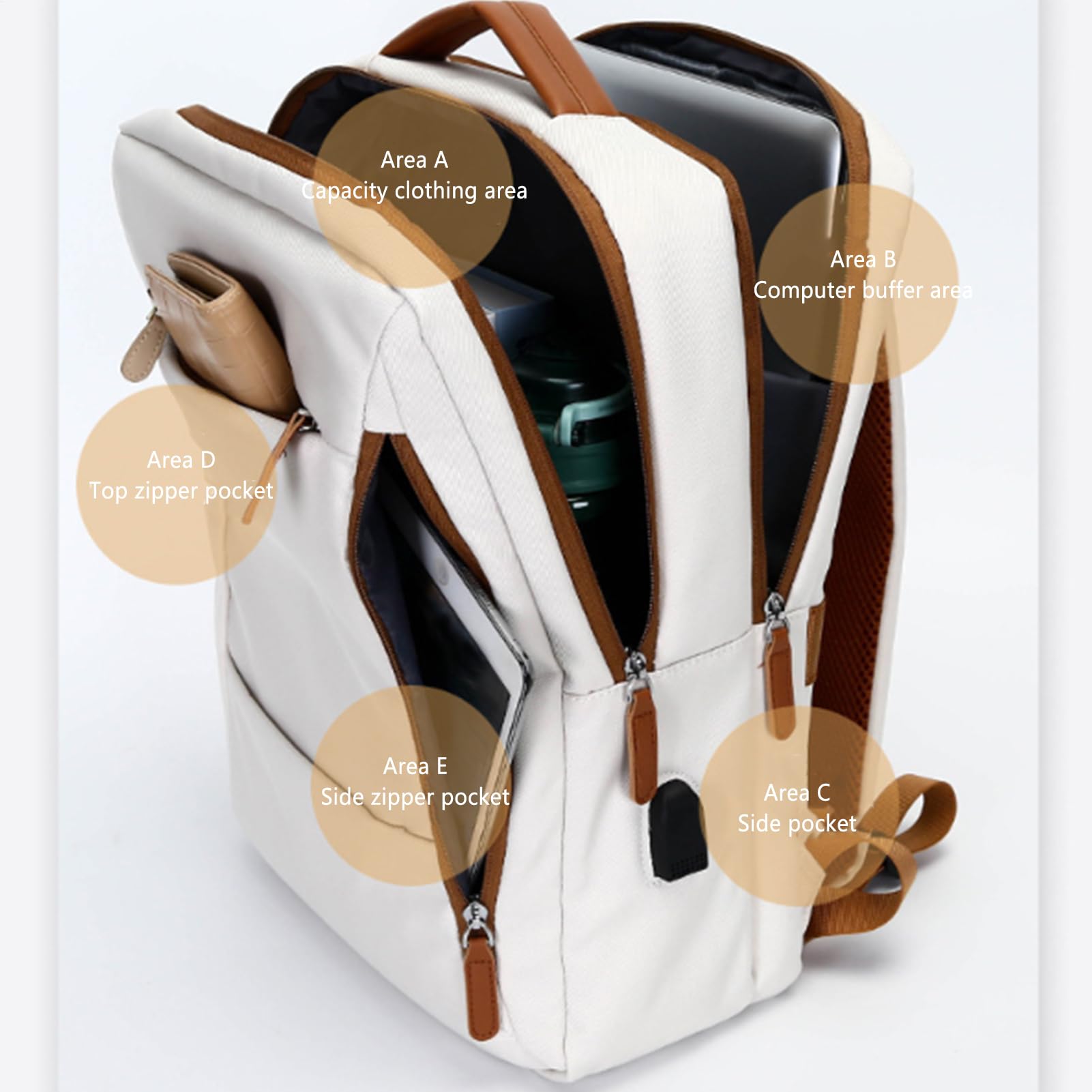 Zaini College Da Donna Zaino Borsa Da 38 Cm | Borsa da viaggio e lavoro per laptop per il pendolarismo quotidiano scuola college università posto di lavoro outdoor
