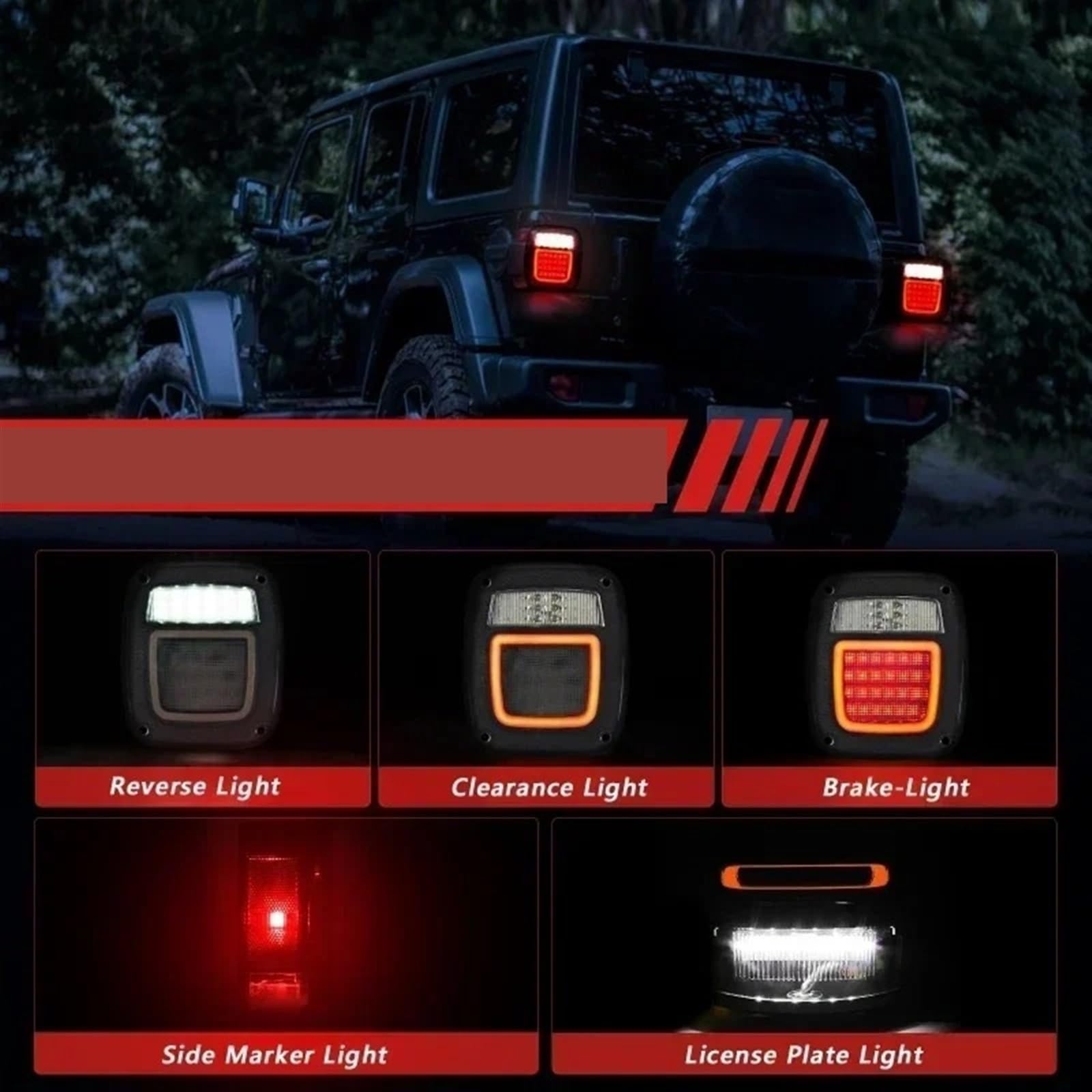 Amazon | プ テールランプ ラングラー CJ TJ YJ JK 2個セット 83 LED