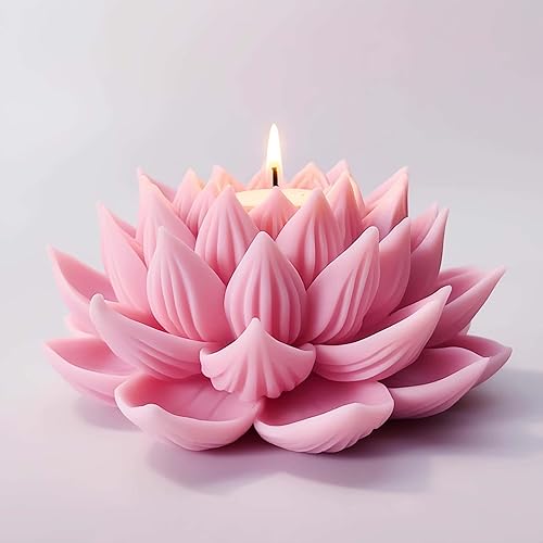 Miniatura 6 de Elegance Lotus - Molde de silicona para velas, moldes de jabón de flores (floreciente)