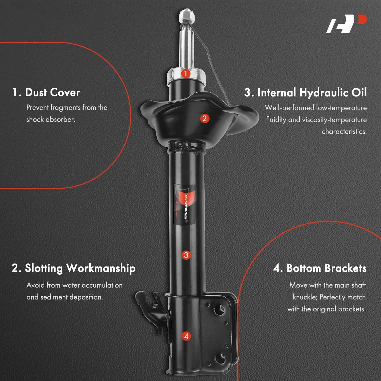 Amazon.com: A-Premium Rear Pair (2) Shock Strut Assembly