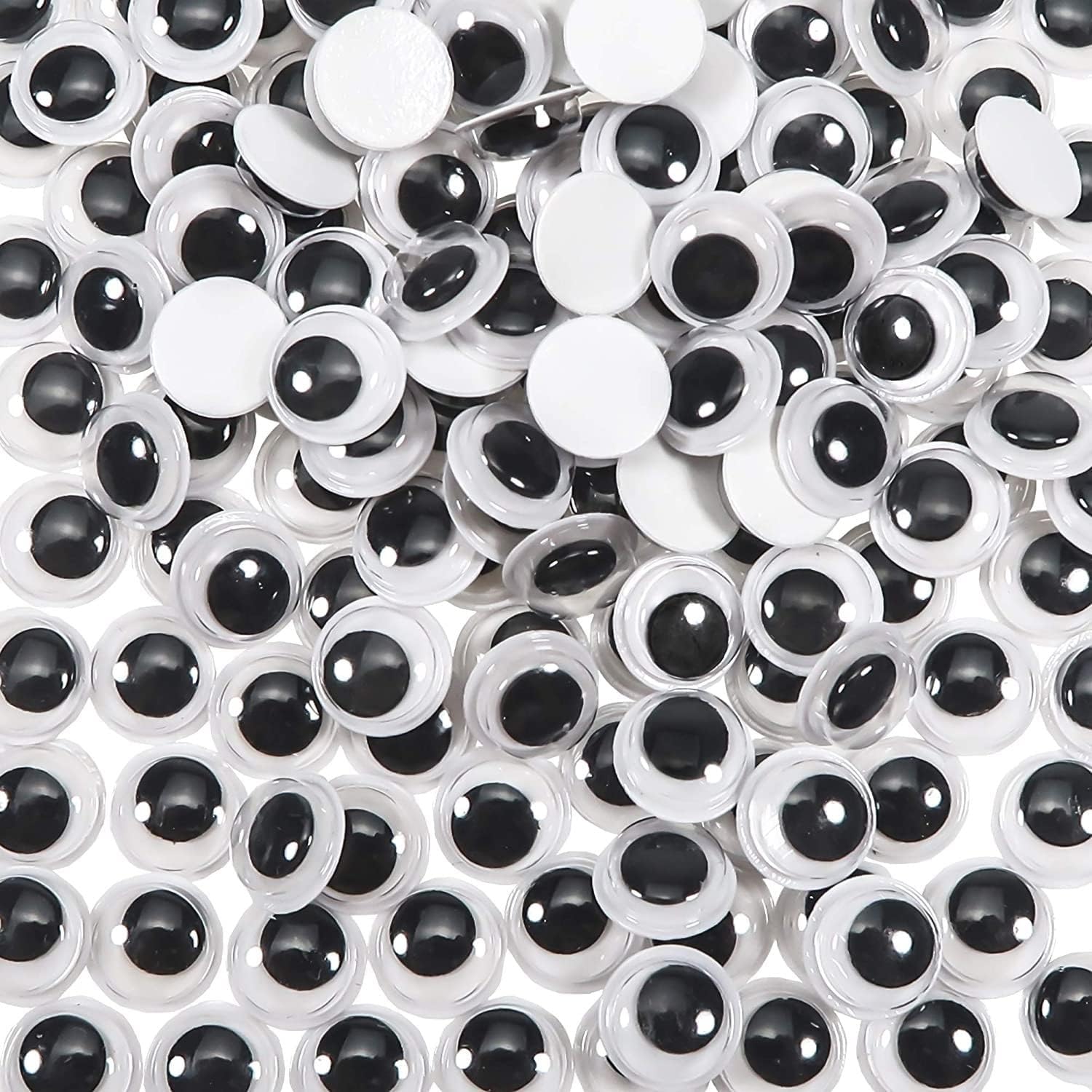 KRYTONE�7mm Funny Googly Eyes self Adhesive for handicrafts, 100 Pieces Wiggly Eyes, Googley Eyes Adhesive Large and Small, Stick on Eyes Stickers Mix, Wiggly Eyes self-Adhesive, googleyes Craft (100)-image-13