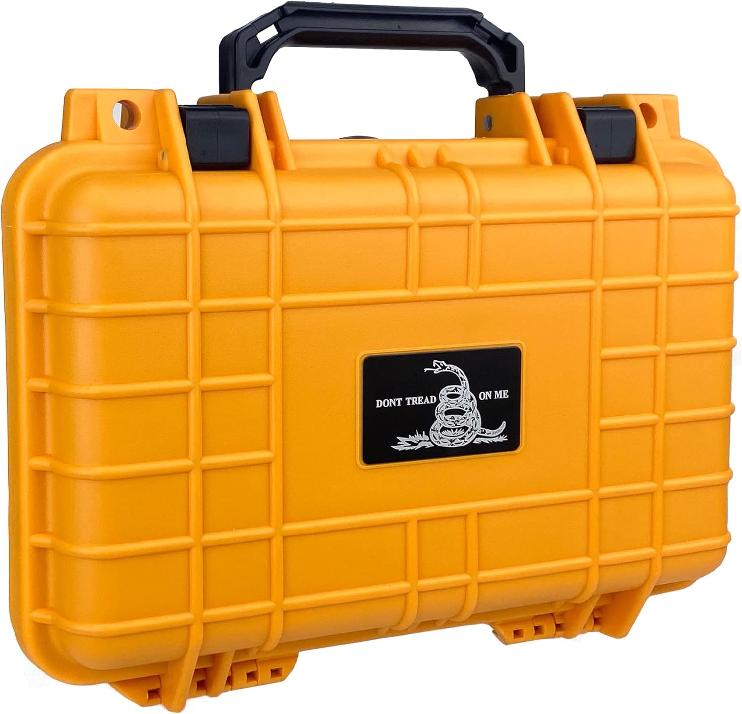 Eylar Don't Tread On Me Hard Pistol Case 11.6 Inch 8.3 Inch 3.8 Inch (Yellow, Compact 1 Gun)