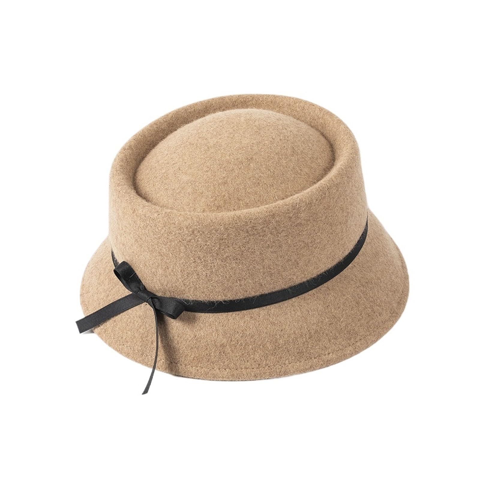 Cappello a secchiello cloche in lana vintage da donna invernale Per Viaggi E Campeggio