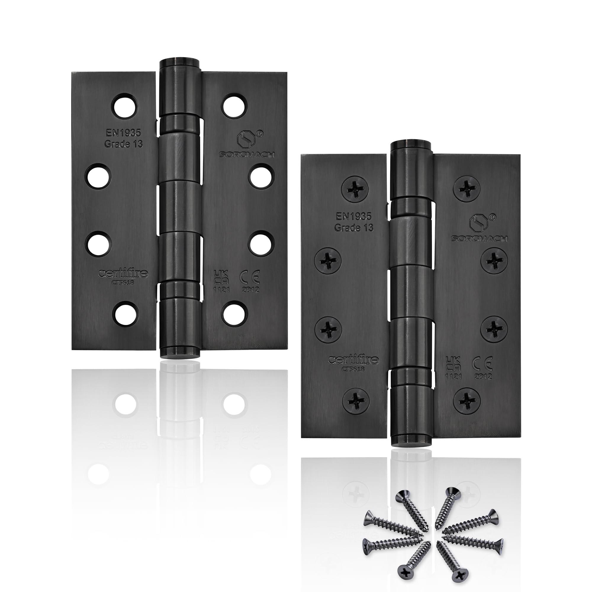 2 Stück Scharnier Schwarz 100x76 mm 304 Edelstahl Scharnier