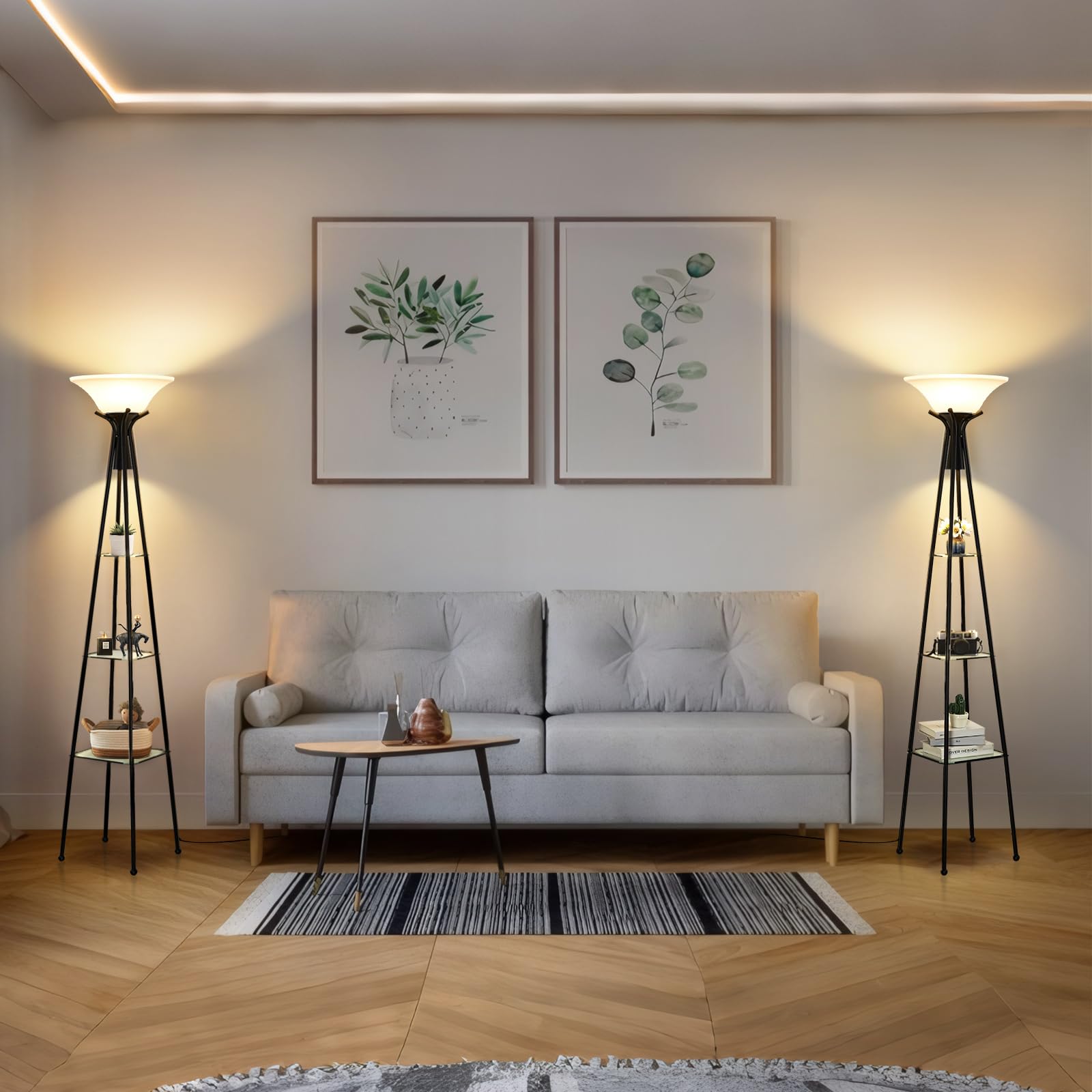 Floor Lamp, 15W 1500LM LED Floor Lamps For Living Room, All-Metal 3