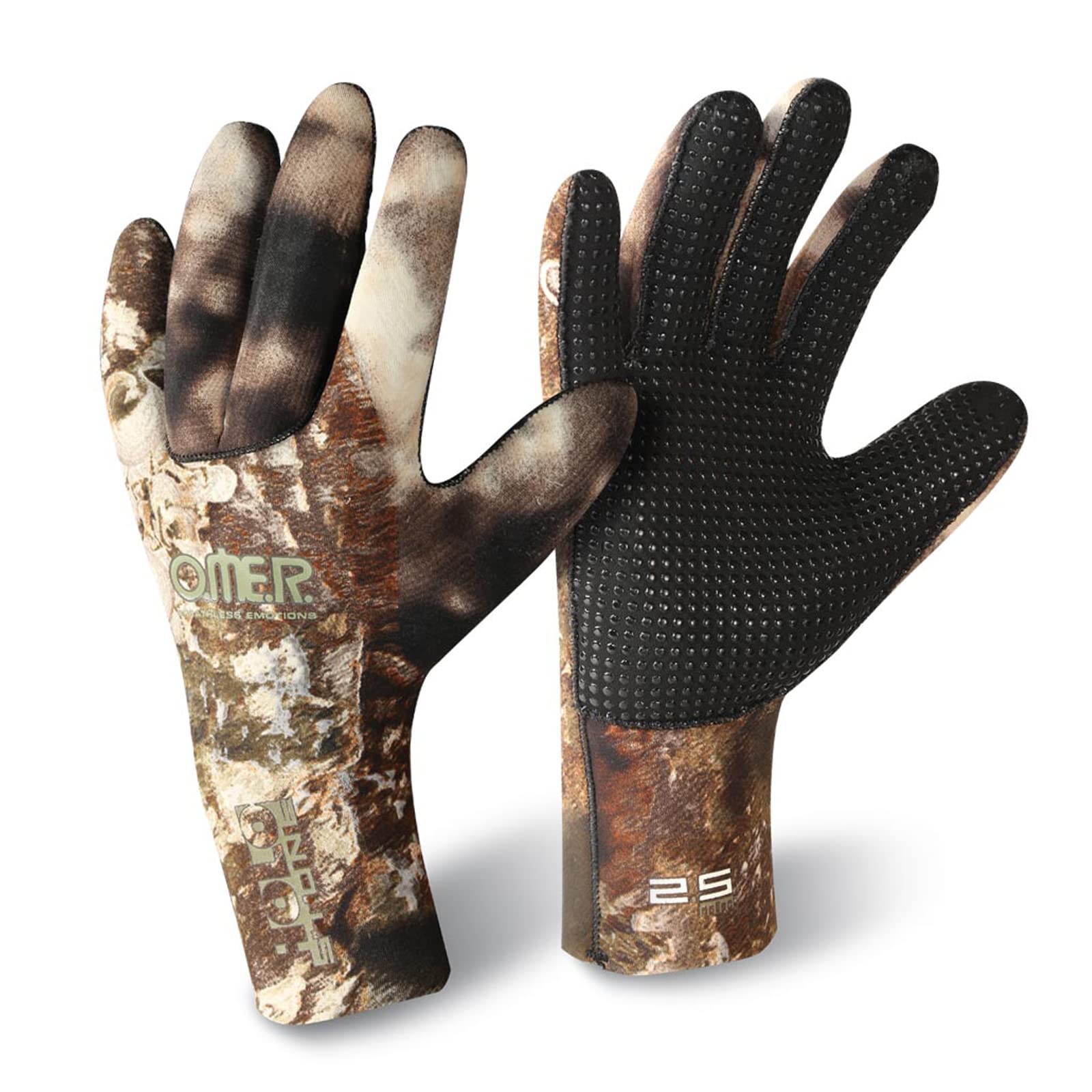 Omer Holo Guanti Pietra 2,5 Millimetri - Guanti Unisex Adulto