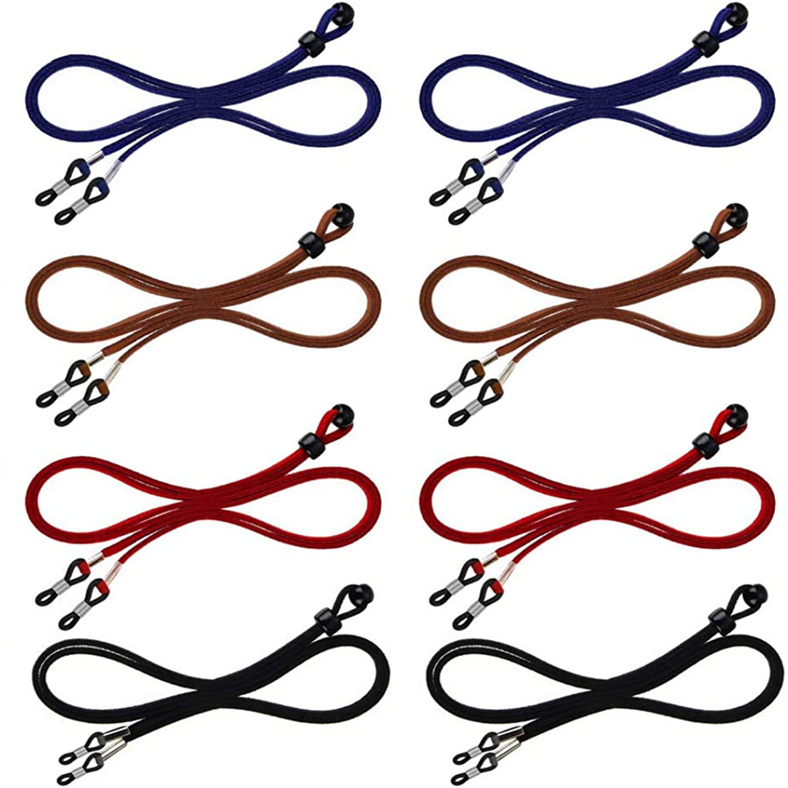 Eyeglass Straps Cord, 8pcs Eyeglass Straps Chain Eyeglasses String Holder Chain Necklace Glasses Cord Lanyard Non-Slip Spectacles Cord Retainer Lanyard, 4 Color, 69cm/27.2inches