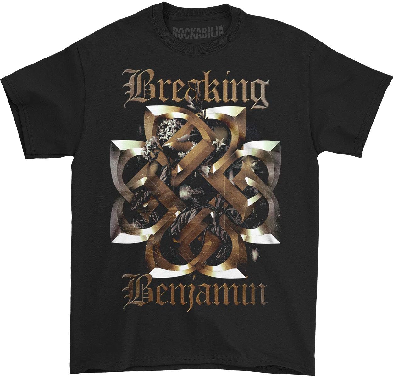 Breaking Benjamin Men's Floral Tee T-shirt X-Large Black