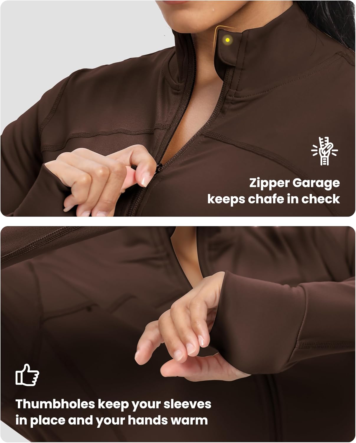 GYM RAINBOW Womens Zip Up Workout Jakcets Lightweight Slim Fit Running Athletic Jackets with Thumb Holes - Image 4