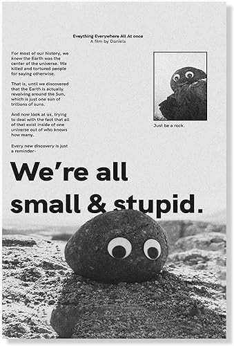 Miniatura 1 de We're All Small And Stupid - Póster vintage sin marco, póster vintage con citas de rock, sin marco, todo en todas partes, todo a la vez, póster