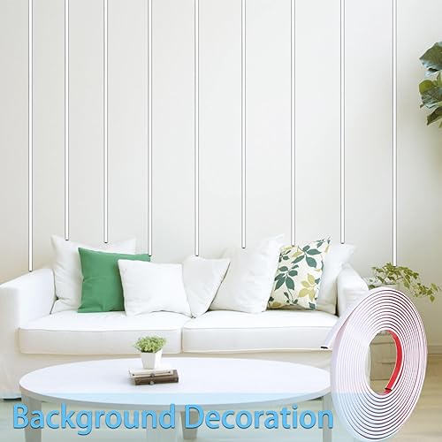 Miniatura 6 de Moldura de 20 pies para despegar y pegar, moldura para marco de espejo, moldura flexible autoadhesiva de pared para borde de azulejos, gabinete