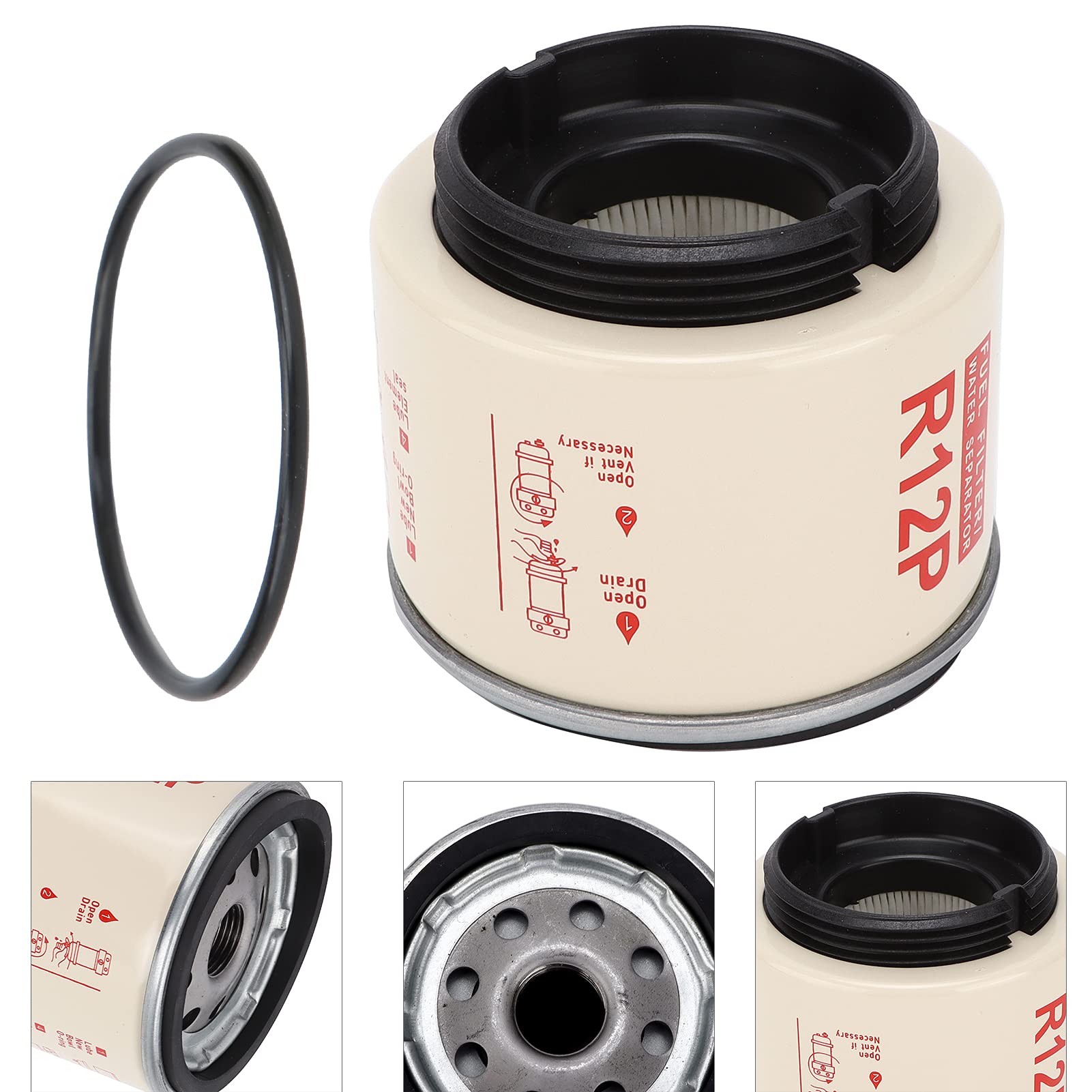 Élément de Séparateur D'eau de Filtre à Carburant R12P FS19627 P551768 BF1381-O 18-7947 ​​BE924010 Filtre à carburant marin de bateau pour Petit Moteur de Camion de Yachts Hors-bord