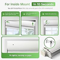 Vista 2 de Persianas motorizadas, persiana enrollable automática sin taladro, eléctrica inalámbrica para ventanas de interior, tela de tela, compatible