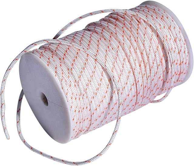 Mtanlo Recoil Starter Rope Pull Cord 3mm 100-Meter for Stihl Husqvarna Echo Poulan Homelite McCulloch Sears Craftsman Trimmer Edger Brush Cutter Lawn Mower Chainsaw