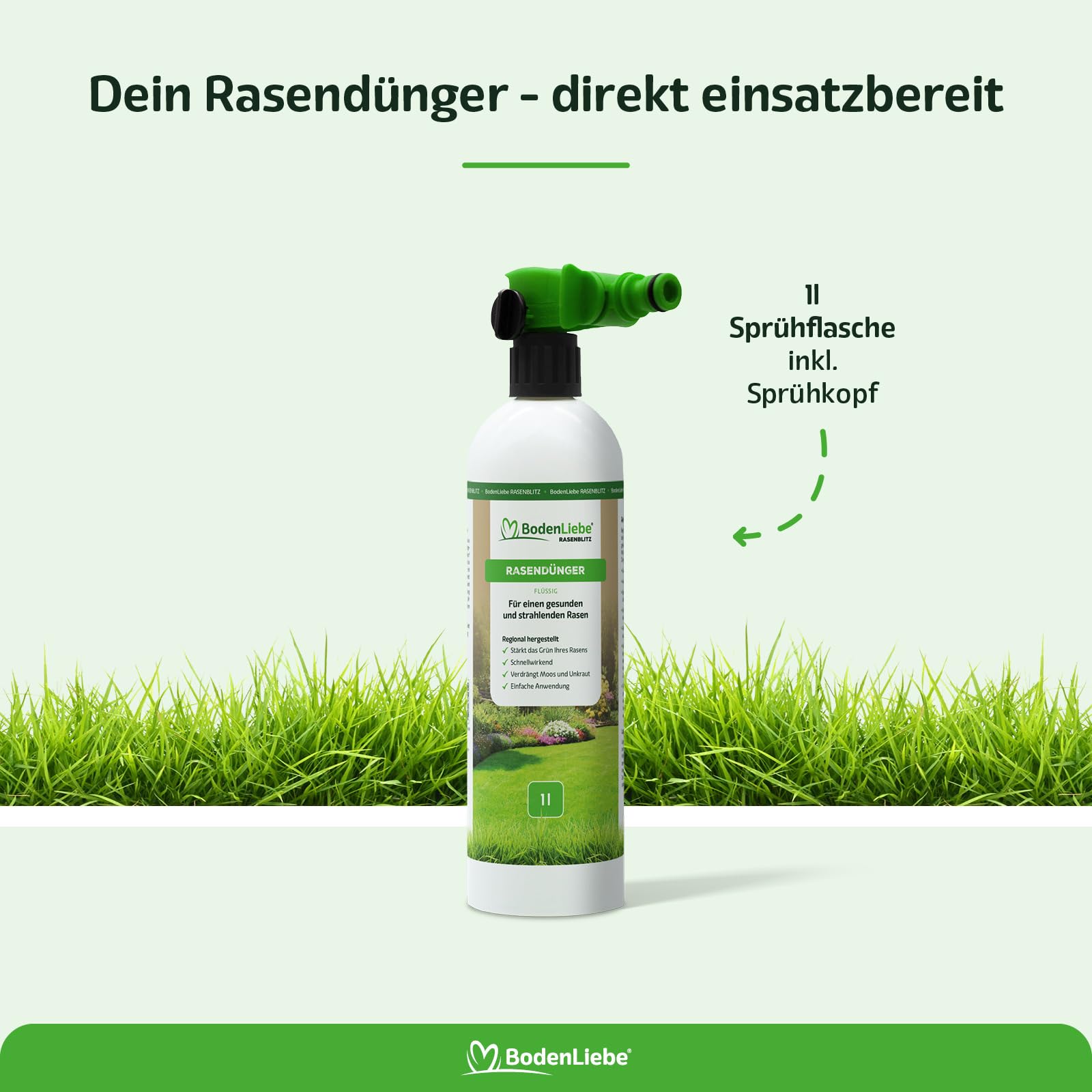 BodenLiebe Rasendnger flssig RASENBLITZ mit Sprhkopf