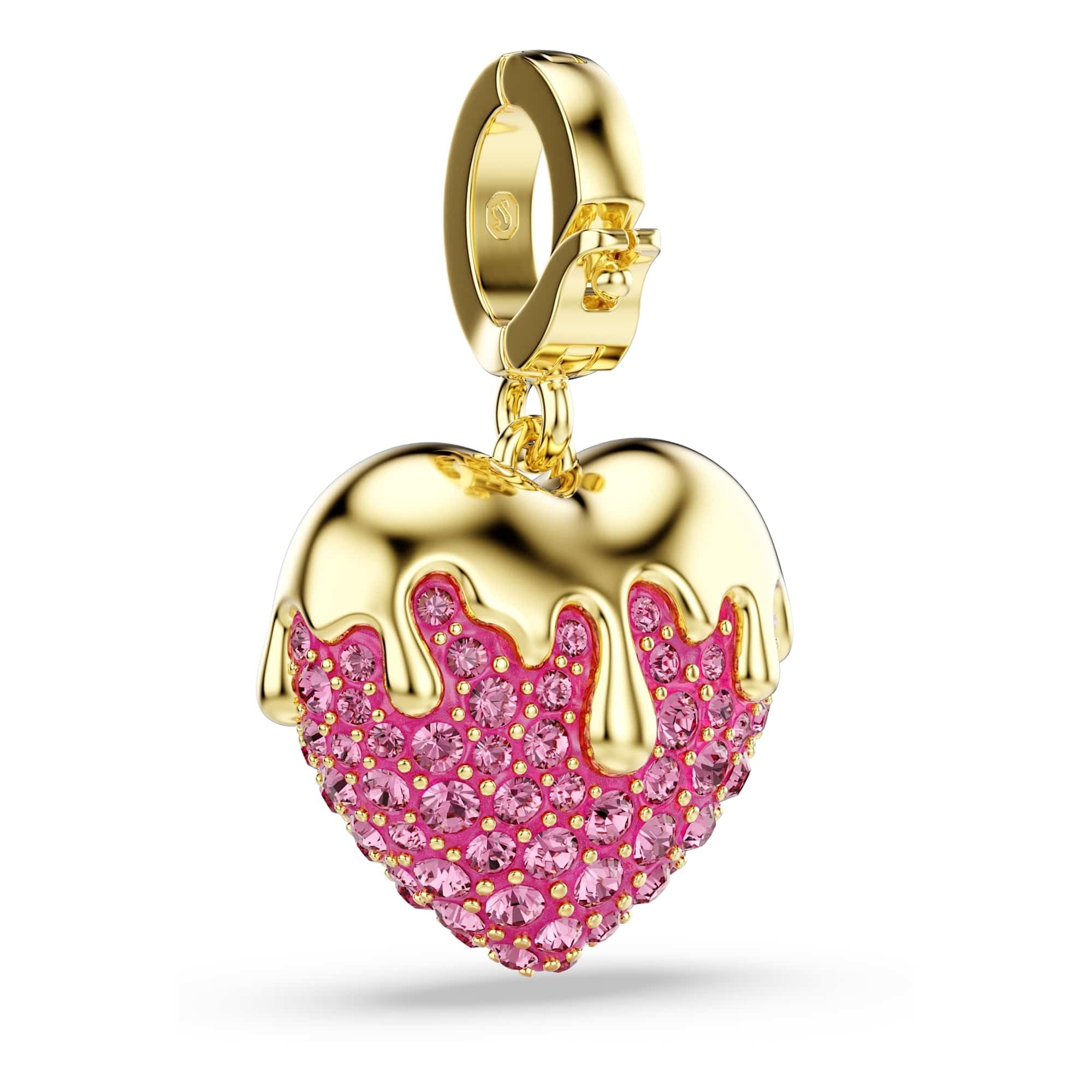 Swarovski Idyllia Kolekcja Bransoletka sztywna, Mieszane szlify, Serce, Różowy, Wykończenie z mieszanego metalu