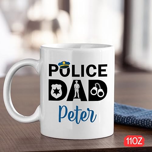 Miniatura 18 de Taza de café personalizada con texto en inglés "The One Where Becomes a Cop", taza de café blanca de 11 onzas, 15 onzas Taza blanca Becomes A