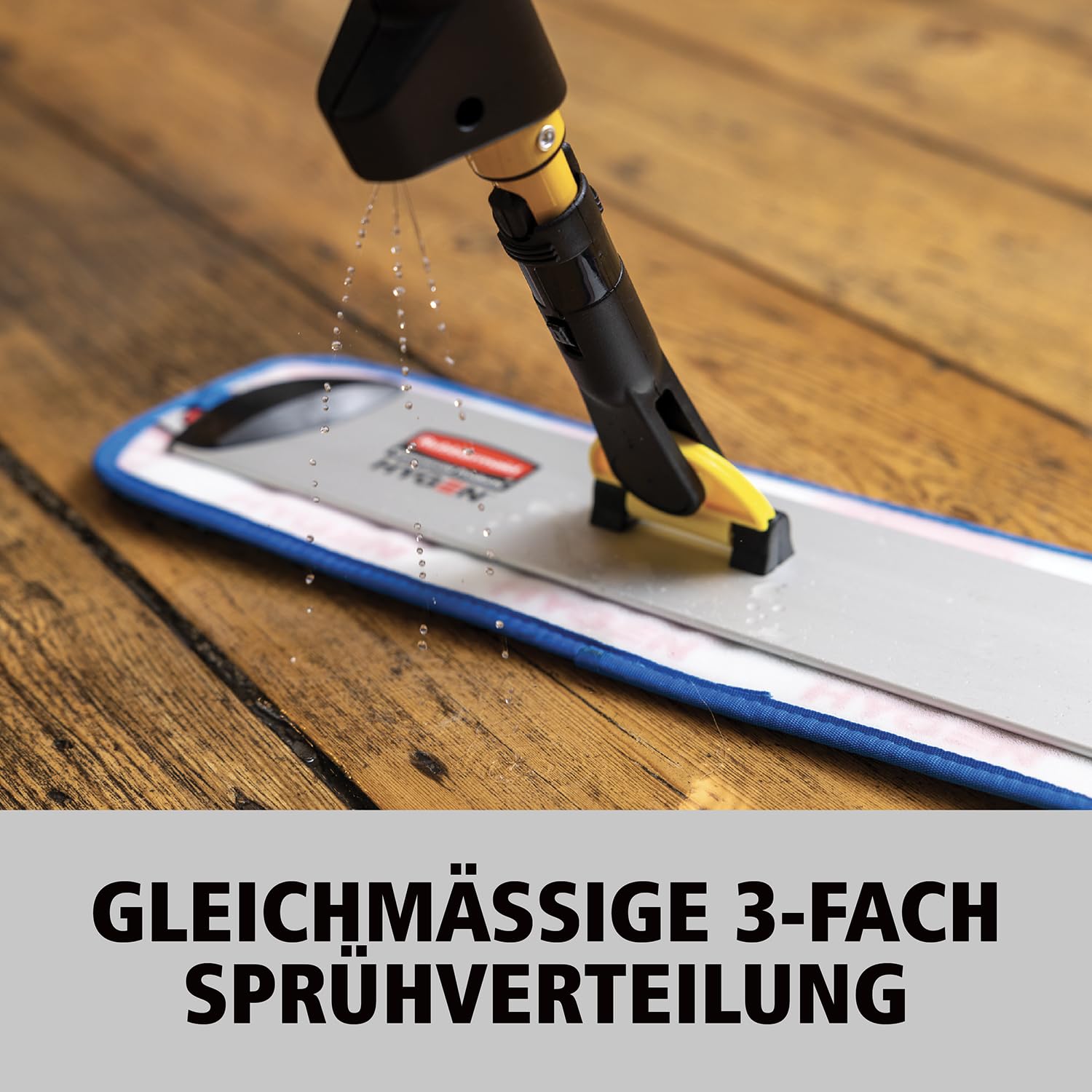 Rubbermaid Commercial Products Hygen Pulse Mikrofaser Mopp Set – 2 Moppköpfe | Bodenwischer mit Sprühfunktion | Gelb