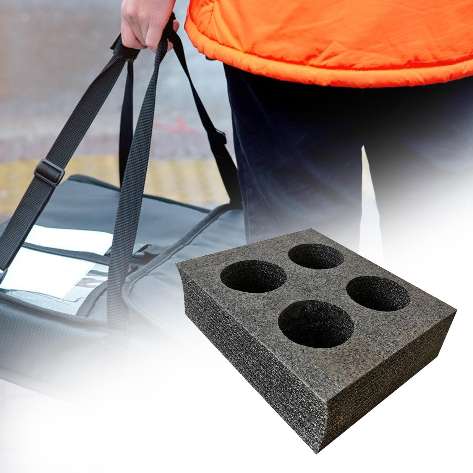 ?????? Foam Coffee Carrier Drink Holde,Takeout Cup Trays for Delivery Hot and Cold Drinks Coffee Shops, 4 Holes, Optional