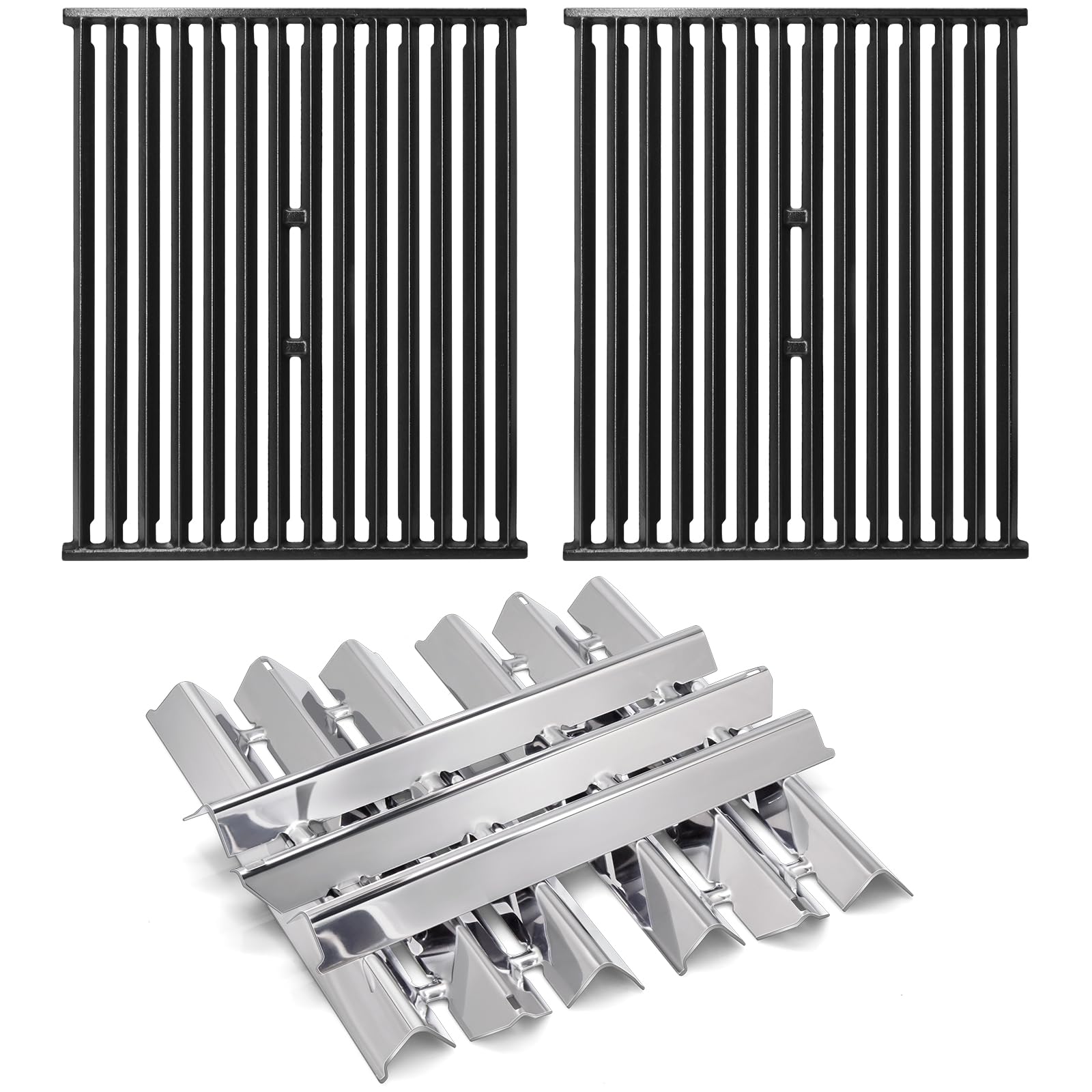 Hiorucet Grill Parts for Broil King 9864-27, 9865-24, 9865-27, 9865-54, 9865-57, 9865-74, Connaisseur 90, Signet 20 40 70 90, Grill Grates and