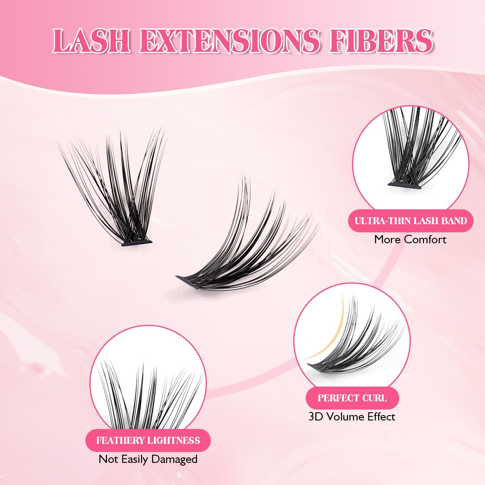 Sixstarhair Individual Lashes 40D Cluster Lashes 8-16mm Mix Lashes Individual Cluster Volume Eyelash Clusters Extensions DIY Lash Extensions at Home(40D-0.07D,8-16mix) - Image 4