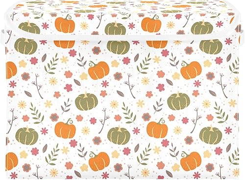 Miniatura 7 de Thanksgiving Pumpkin Pattern Storage Containers With Lids Collapsible Closet Storage Bags For Clothes for Toy Storage Dormroom Storage