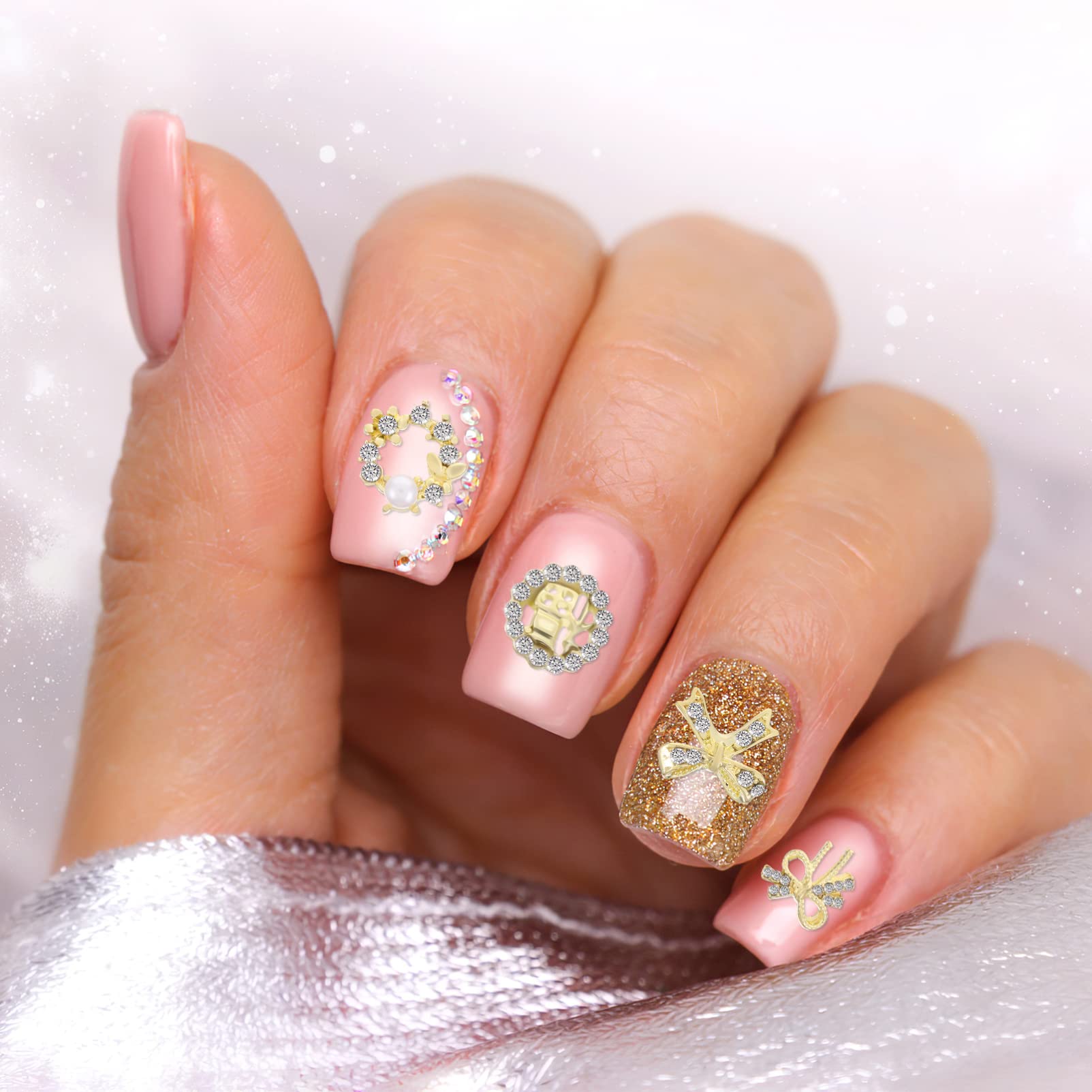 FOMIYES 4 Set Di Decorazioni Per Unghie Uniche Set Di Ciondoli Per Unghie Per Manicure Ciondoli Lucidi 30 Pezzi * 4