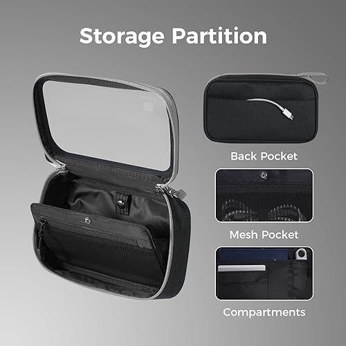 Miniatura 5 de pack all Organizador electrónico transparente, bolsa organizadora de cables de TPU, organizador de viaje de cable compacto para cables, cargadores,