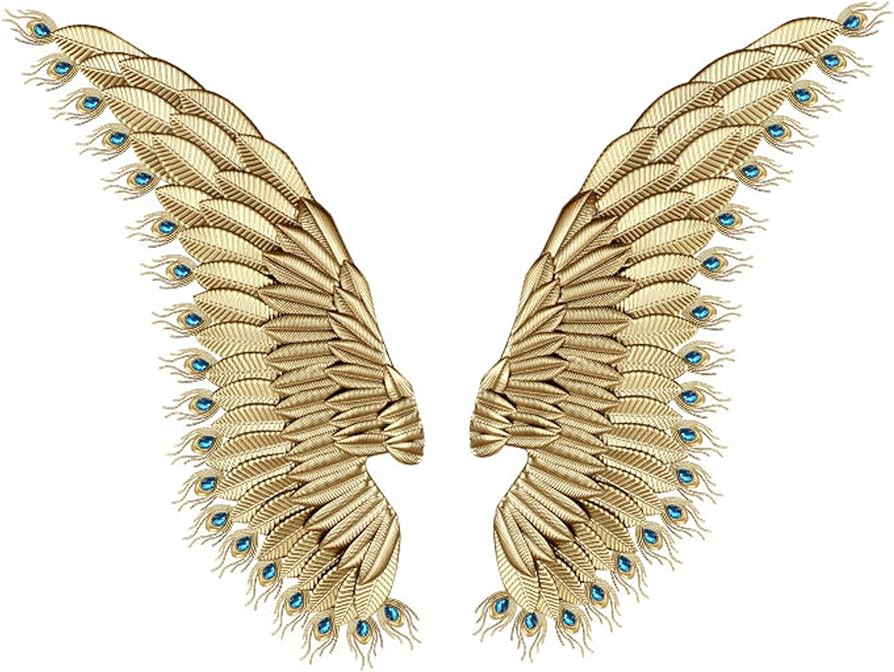 Amazon.co.jp: 金属の天使の翼の壁の装飾、大きい 3D 金属の壁の芸術の