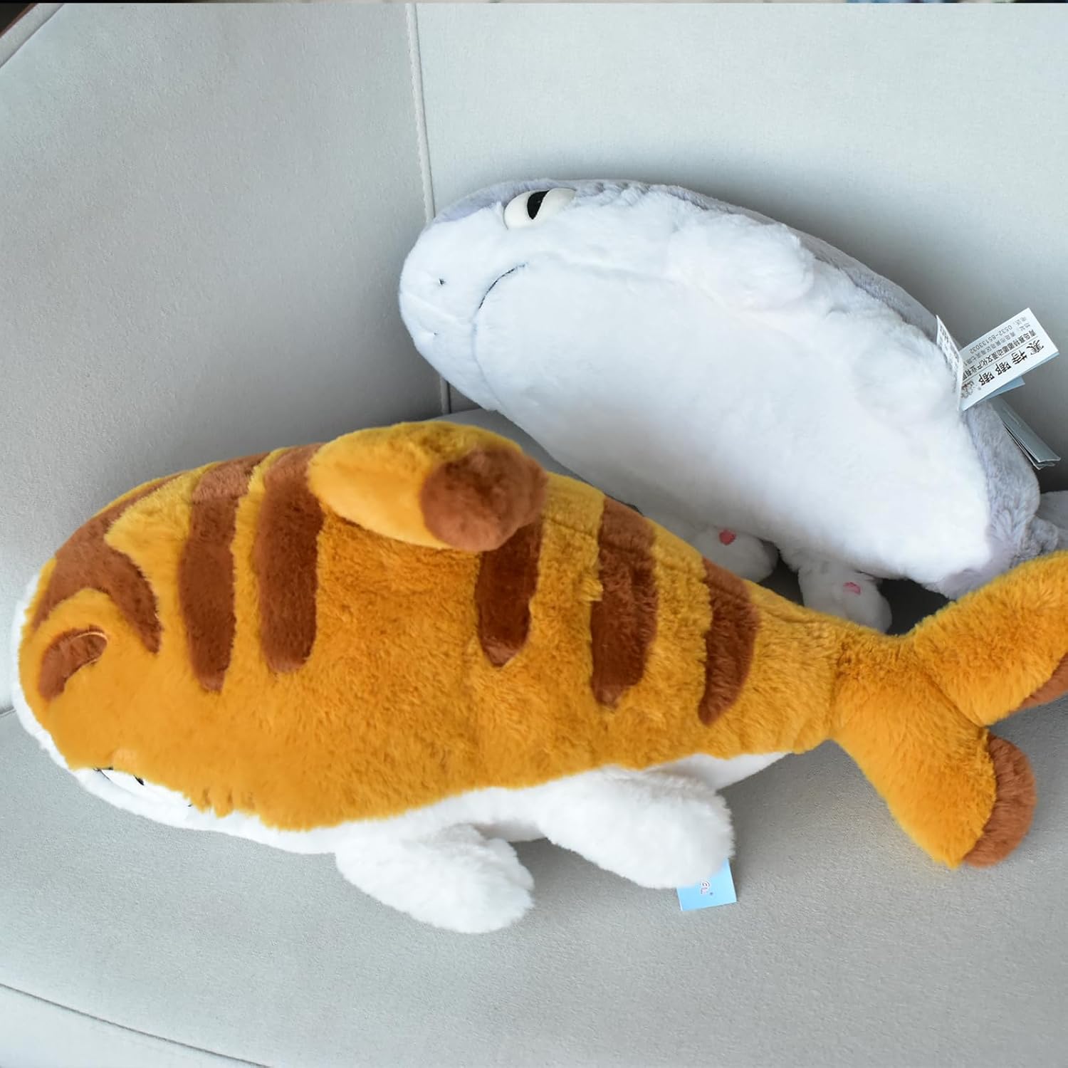 Yogin, 19.6 in Shark cat Plush, Stuffed Animal Toys, Shark & Cat Combine Plush Toys, Perfect Stress Relief Gifts for Women (Orange)