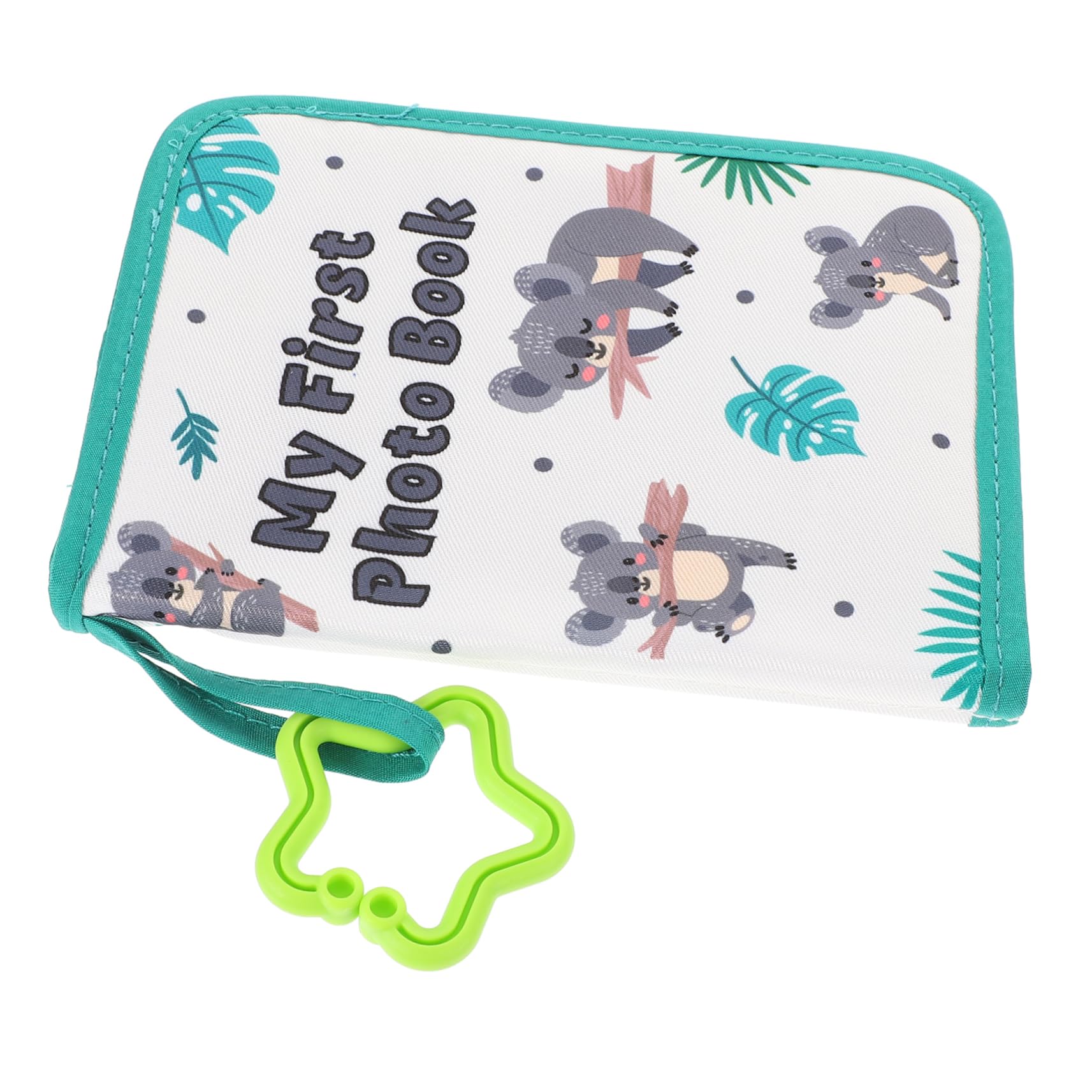 Álbum de Fotos de Tela para Bebés Verde, 17 Hojas Varios | Páginas Múltiples para Fotos, Formato Ligero y Portátil, Uso en Familia y Viaje