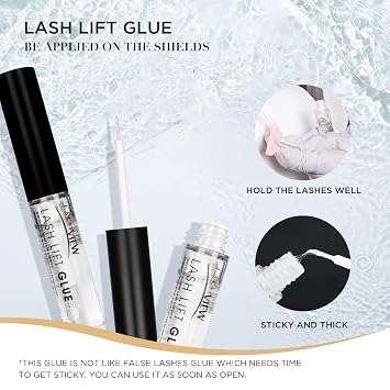 LASHVIEW Lash Lift Kit,Professional Eyelash Perm Kit,Liquid Set,Semi-Permanent,Curling Perming,Wave Lift Extension Perm Set,5 Times