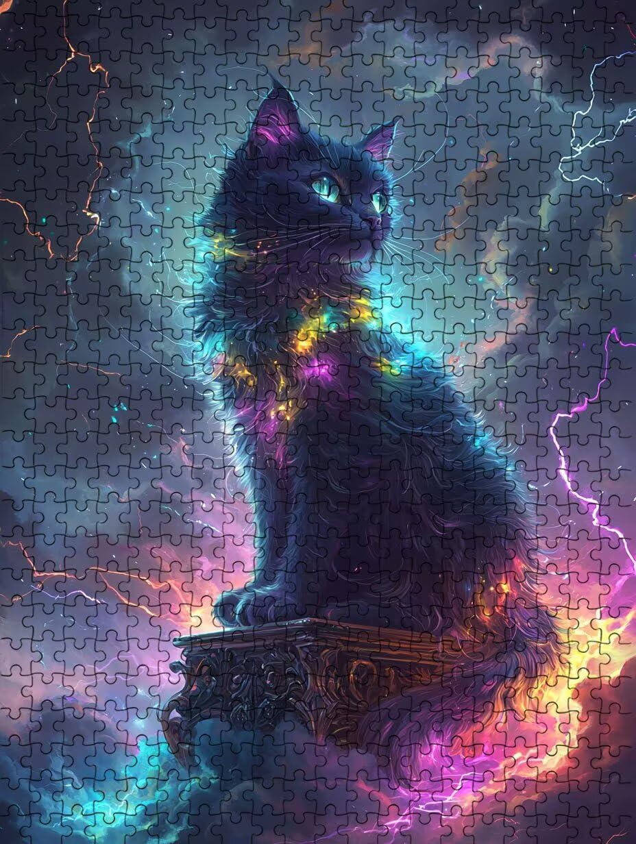 Farbe Katze Puzzle 2000 Teile, Klassische Puzzles, Geschicklichkeitsspiel Puzzle für Erwachsene, Puzzlespiele für Die Ganze Familie, Mit Schöner Verpackung, Dekoration Puzzles DX0YL3-119