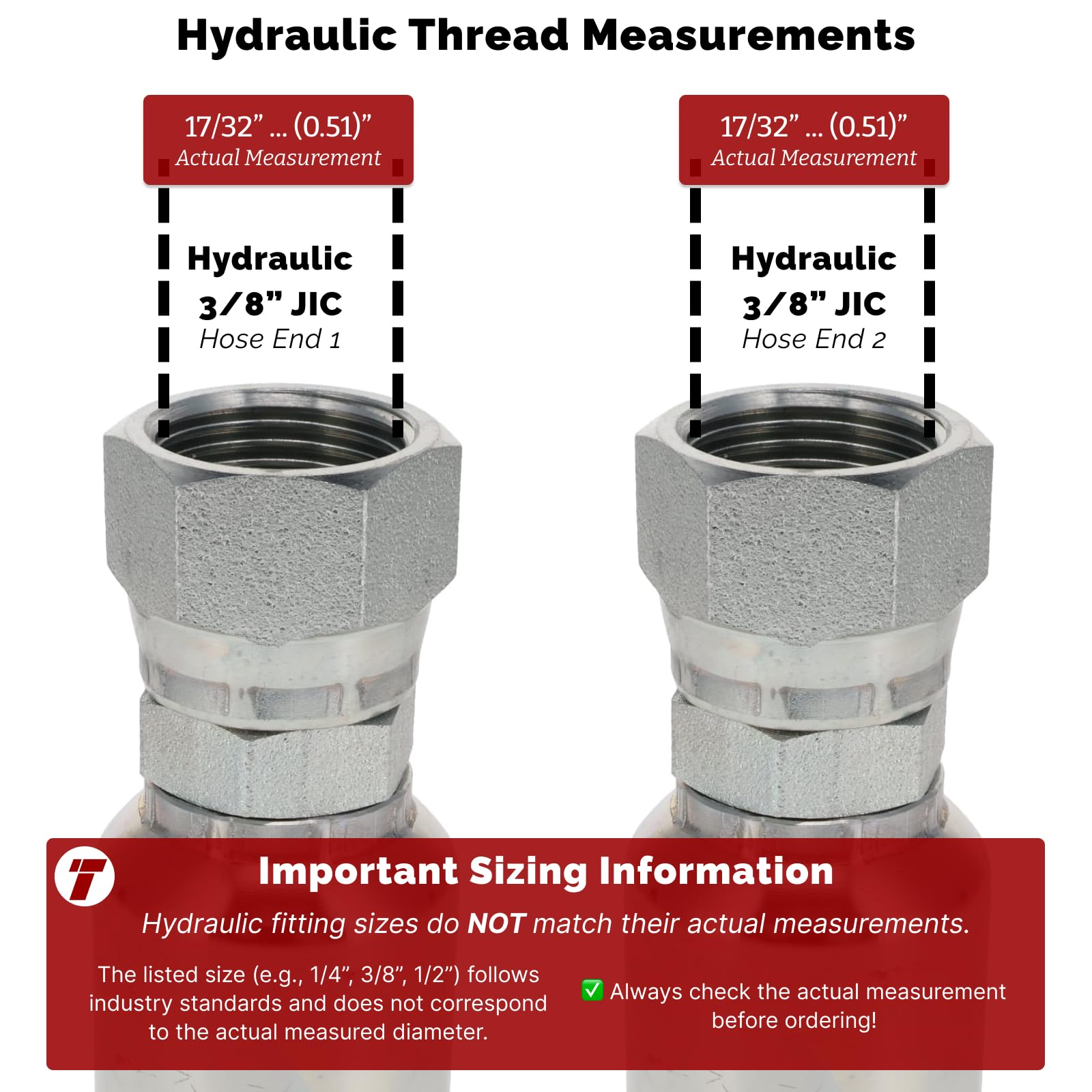 TITAN FITTINGS | FA-UFW6-JIC-96 Inch | Assembly: 3/8