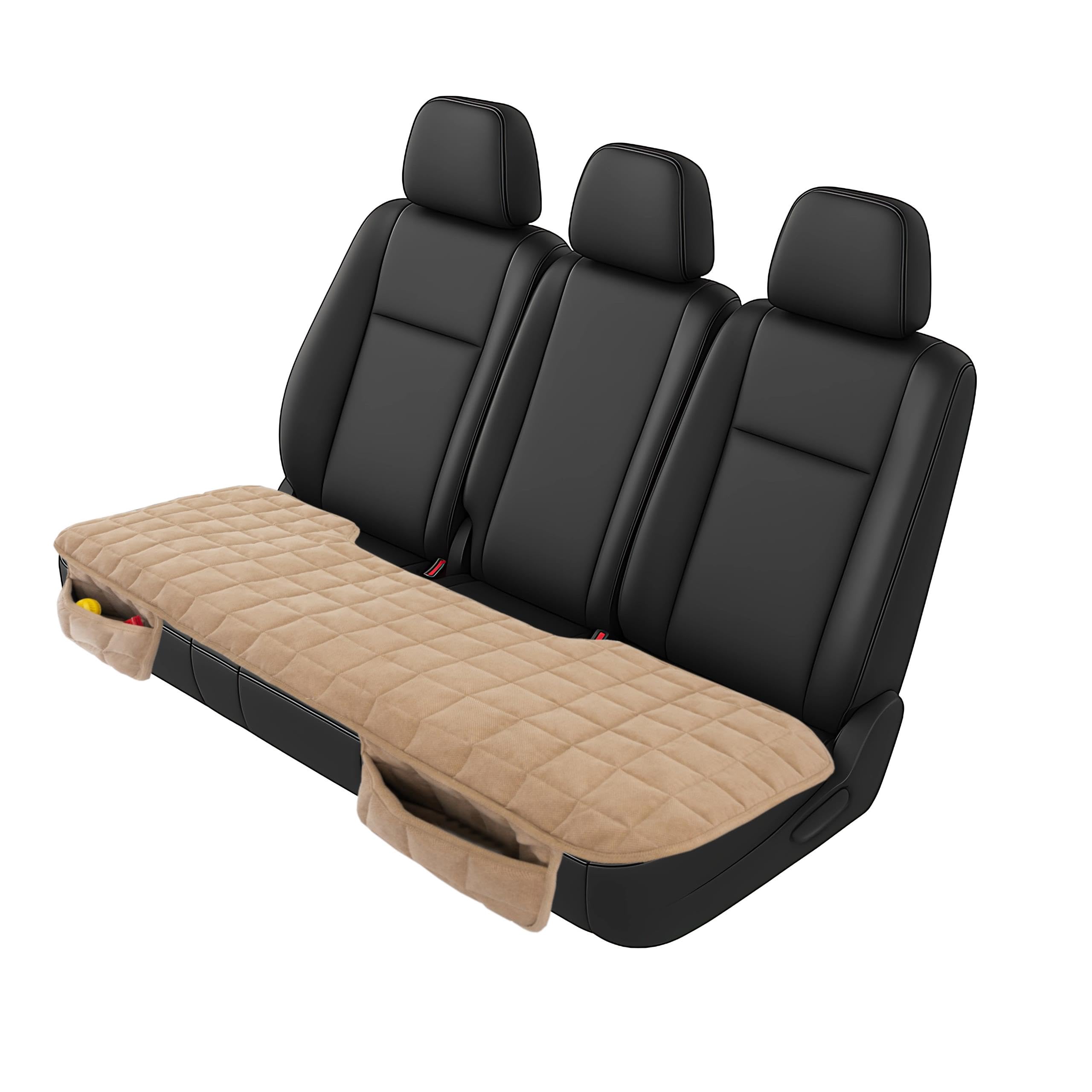 PillowPrim Koc dla psa na tylną kanapę – odporny na zarysowania koc ochronny dla psa na tylne siedzenie – ochrona wnętrza samochodu, vana, SUV – idealny dla dzieci i zwierząt domowych – 130 x 45 cm