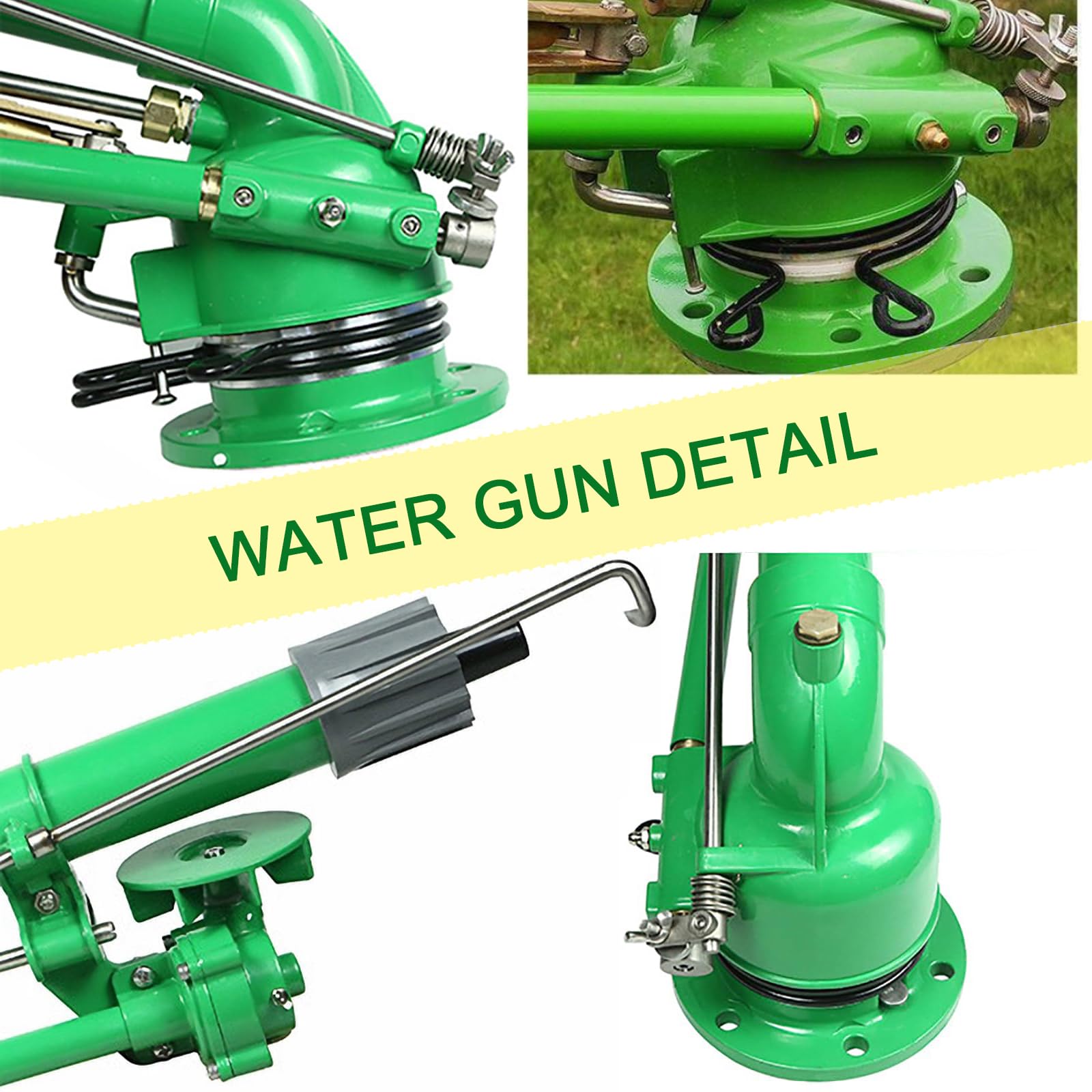 Irrigatore per irrigazione agricola da 50 mm, con ugello di ricambio per irrigazione di grandi aree, ideale per l'agricoltura e la cura del prato