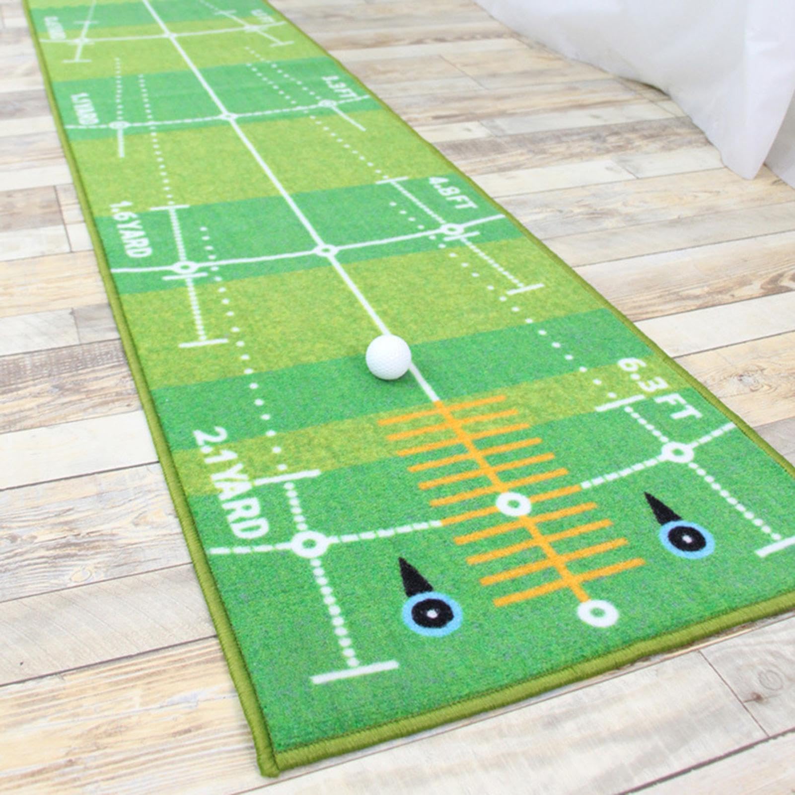 Putting Green Mat | 0,5 x 2,4 m Golf-Übungsmatte | Sport-Pad für drinnen und draußen, verbessert Ihre Putting-Fähigkeiten, rutschfeste Unterseite