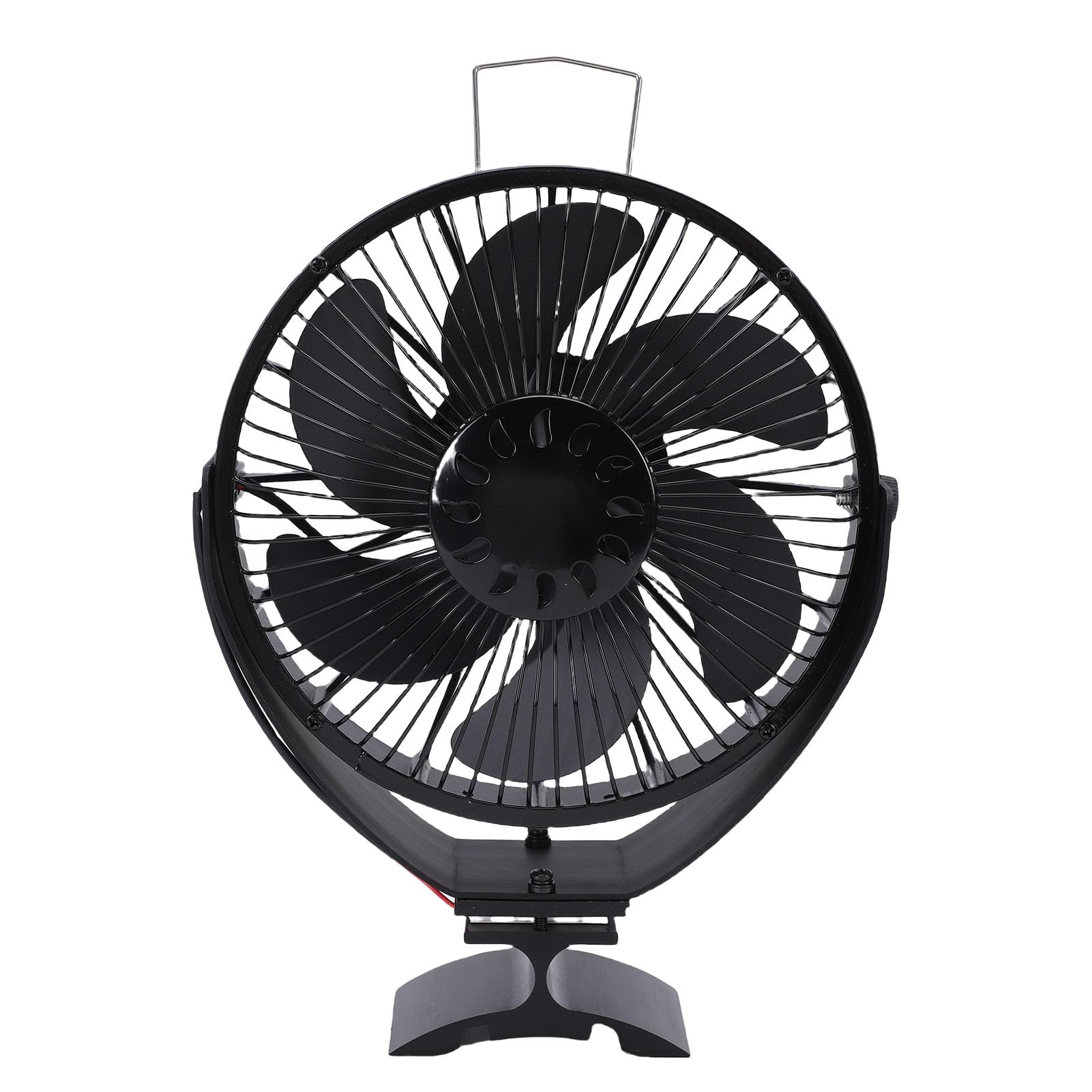 Aramox Ventilatore per Stufa a Legna Alimentato a Calore, Ventilatore per Camino, Regolabile, con Copertura Protettiva, Supporto a Parete Indipendente
