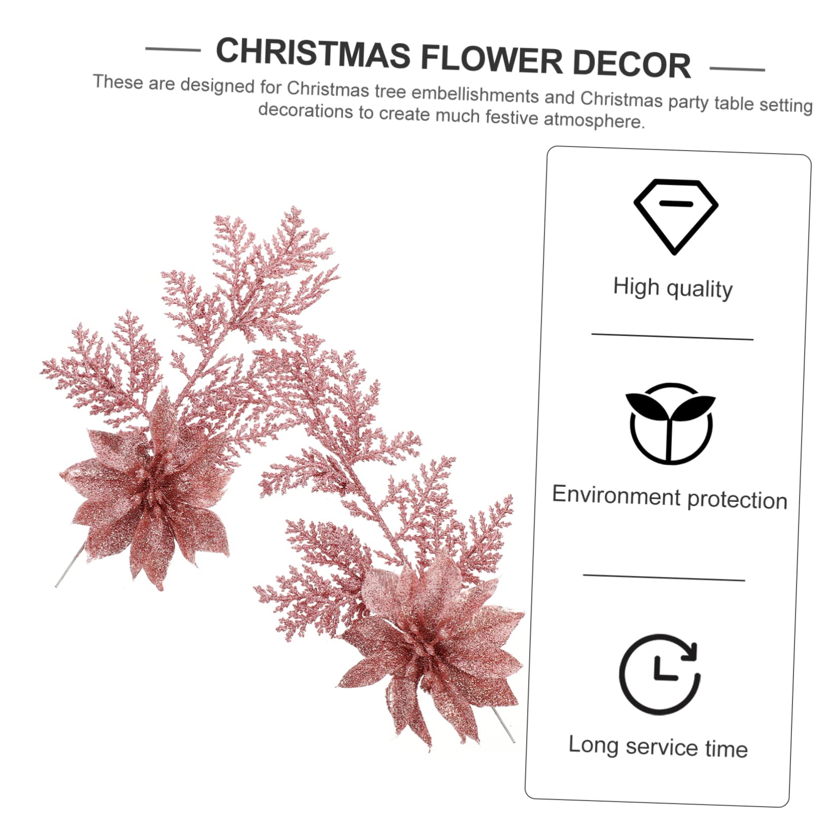 TOPBATHY 2 Set Di Rami Di Pino Natalizio Fiori Finti Decorativi Albero Raccoglie Imitazione Decorazione Per Casa Vacanze 6 Pezzi * 2