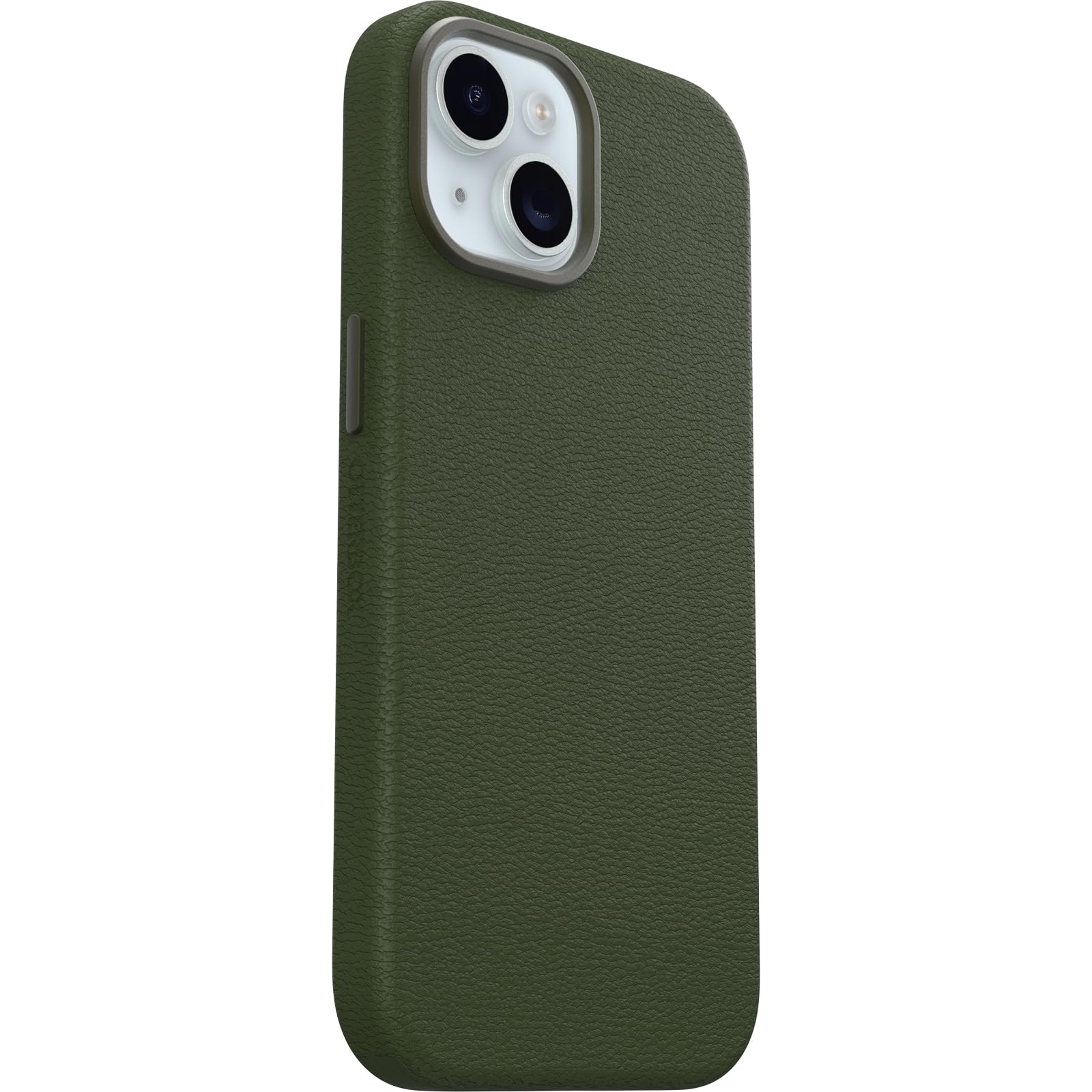OtterBox Symmetry Series Cactus Leather MagSafe Custodia per iPhone 15, custodia protettiva sottile antiurto, a prova di caduta, testata 3x norme MIL-STD 810G, Verde