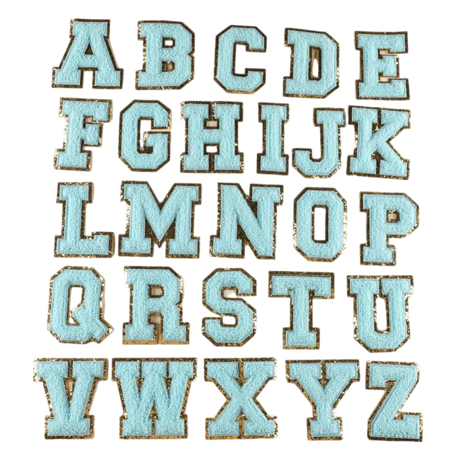 Jazuaiao 26Pieces Letter Sew on Patches Embroidered Applique Sew on Clothing Patches for Clothes Bag Tshirt Backpacks Hat Embroidered Iron on Letters