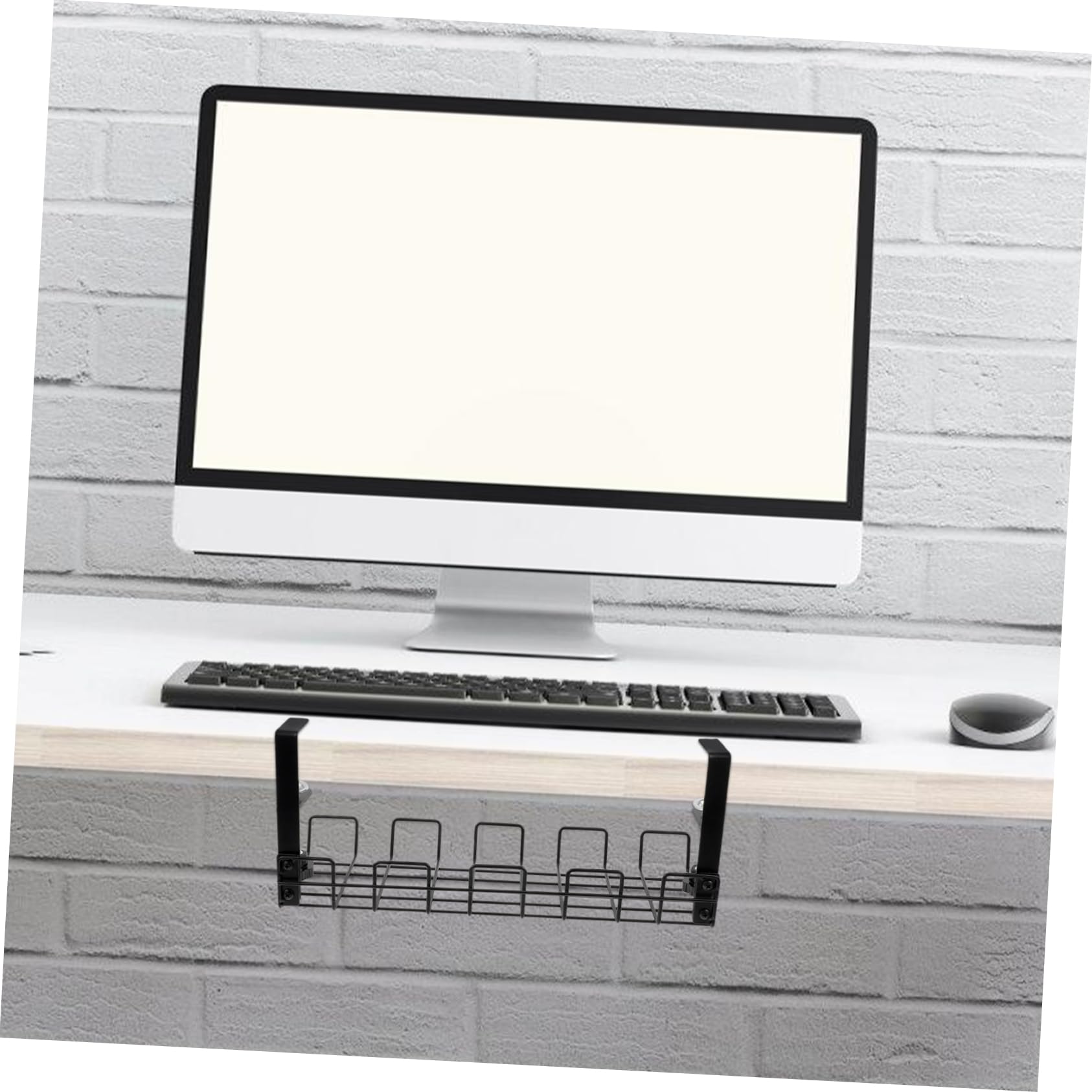 Porta Cavi Sotto Scrivania Carbonio Organizzatore Cavi Per Ufficio Facile Installazione e Design Semplice Per Confezione